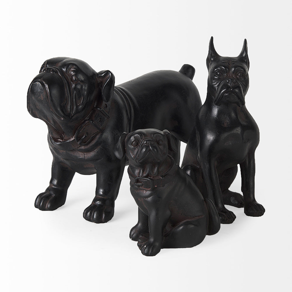 Mercana - Rocky 4L x 5W Black Resin Boxer Dog - 57797_CLOSEOUT view 6
