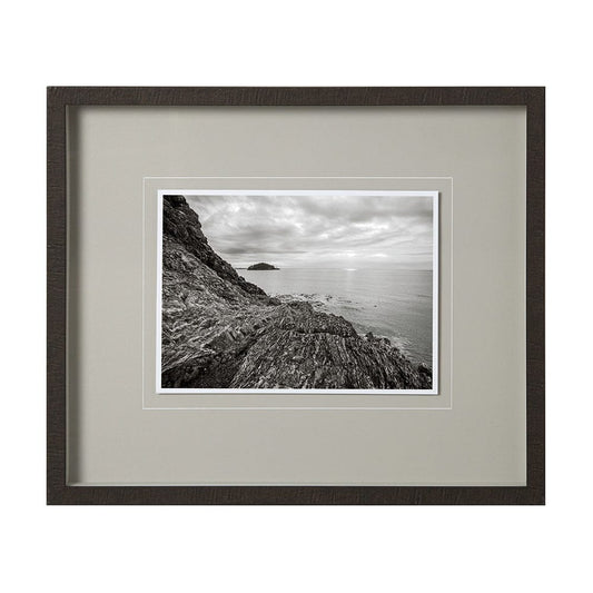 Mercana - Rocky Shoreline, Rosario Beach by Bisig, Steve a Framed Art Print Matted under Glass - 12190 view 1