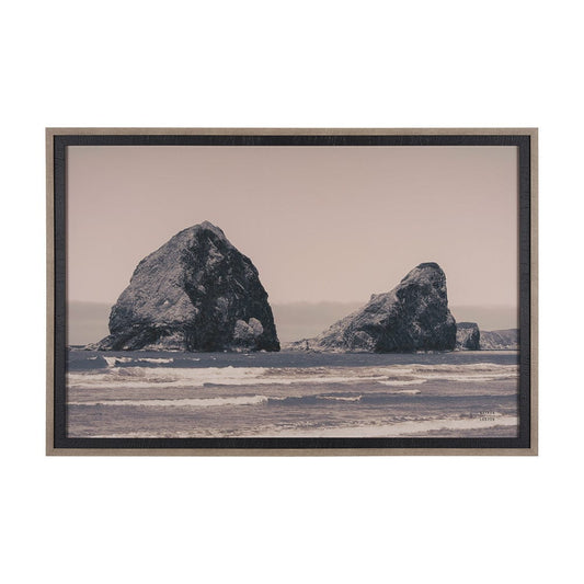 Mercana - Rocky Shores by Nathan Larson a Hand Embellished Framed Art Print Matted under Glass - 15693 view 1