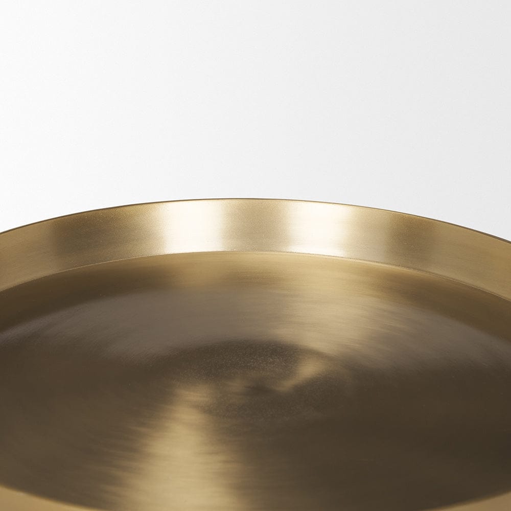 Mercana - Roland Satin Brass Cast Aluminum Metal Accent Table - 70616 view 3