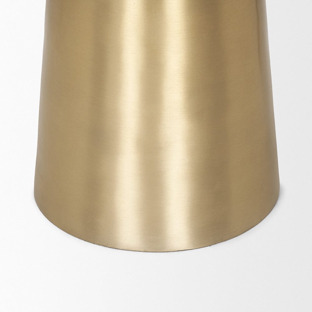 Mercana - Roland Satin Brass Cast Aluminum Metal Accent Table - 70616 view 5