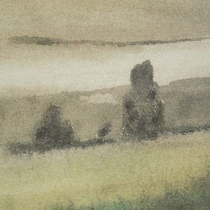 Mercana - Rolling Fields I Hand Embellished Black Framed Watercolor Art Print on Paper Mounted with Backing - 15503 view 6