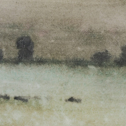 Mercana - Rolling Fields I Hand Embellished Brown Framed Watercolor Art Print on Paper Mounted with Backing - 15515 view 6
