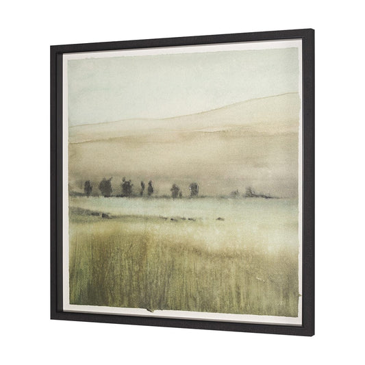 Mercana - Rolling Fields II Hand Embellished Black Framed Watercolor Art Print on Paper Mounted with Backing - 15504 view 2
