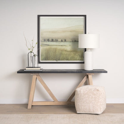 Mercana - Rolling Fields II Hand Embellished Black Framed Watercolor Art Print on Paper Mounted with Backing - 15504 view 8