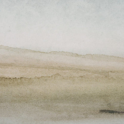 Mercana - Rolling Fields II Hand Embellished Brown Framed Watercolor Art Print on Paper Mounted with Backing - 15516 view 7