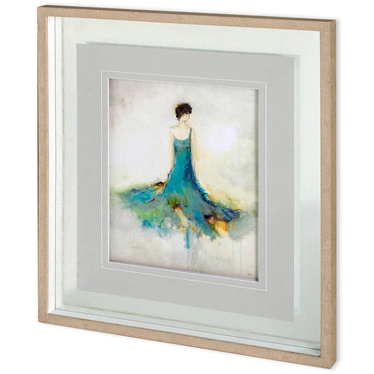 Mercana - Romantic Poise I by Lisa Ridgers a Hand Embellished Textured Framed Art Print Matted under Glass - 10969 view 1