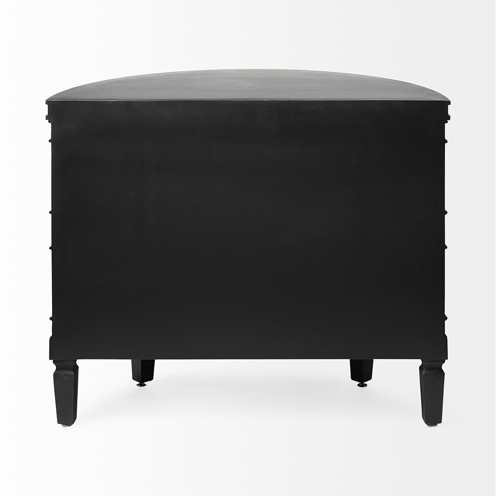 Mercana - Romers II 18L x 38W Black Fir Veneer 4 Door Patterned Accent Cabinet - 50201_CLOSEOUT view 5