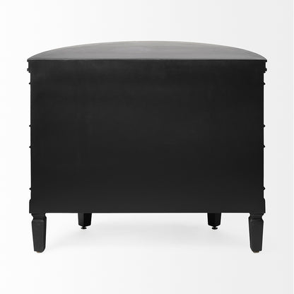 Mercana - Romers II 18L x 38W Black Fir Veneer 4 Door Patterned Accent Cabinet - 50201_CLOSEOUT view 5