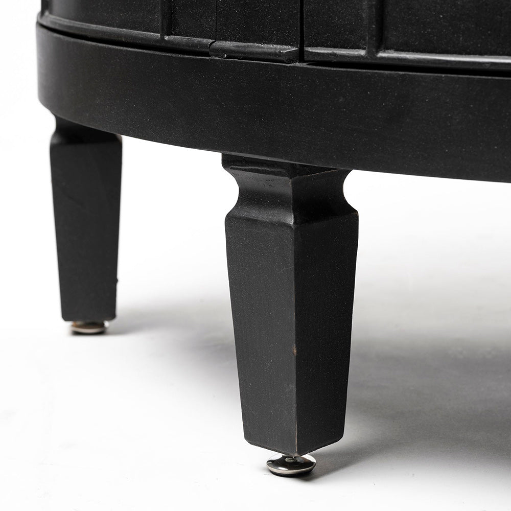 Mercana - Romers II 18L x 38W Black Fir Veneer 4 Door Patterned Accent Cabinet - 50201_CLOSEOUT view 11