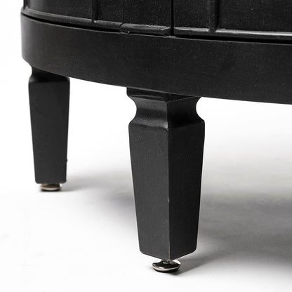 Mercana - Romers II 18L x 38W Black Fir Veneer 4 Door Patterned Accent Cabinet - 50201_CLOSEOUT view 11