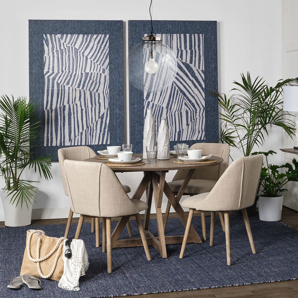 Mercana - Ronald I Cream Fabric Wrap Brown Wooden Base Dining Chair (Set of 2) - 68321 view 7
