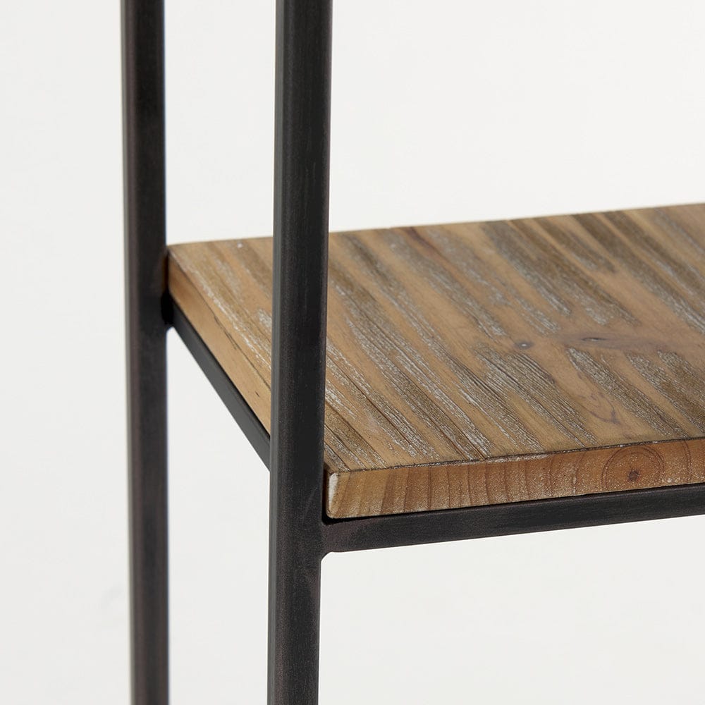 Mercana - Ronin 25"H Rectangle 2-Tier Wood w/ Black Metal Accent Table - 70093_CLOSEOUT view 7