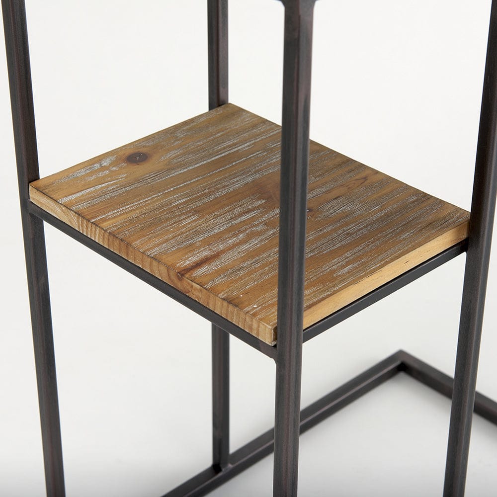 Mercana - Ronin 25"H Rectangle 2-Tier Wood w/ Black Metal Accent Table - 70093_CLOSEOUT view 9