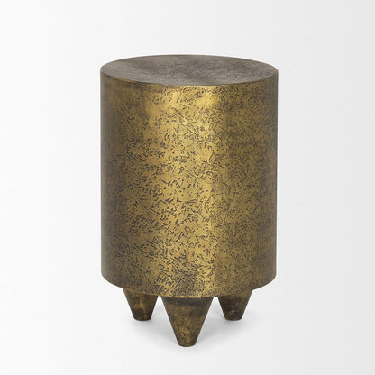 Mercana - Rosh Textured Gold Metal w/ Acid Wash Accent Table - 70741 view 2