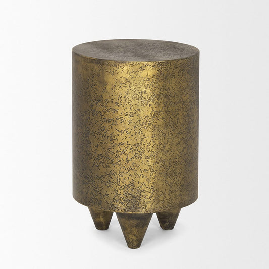 Mercana - Rosh Textured Gold Metal w/ Acid Wash Accent Table - 70741 view 2