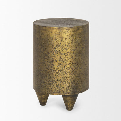 Mercana - Rosh Textured Gold Metal w/ Acid Wash Accent Table - 70741 view 3