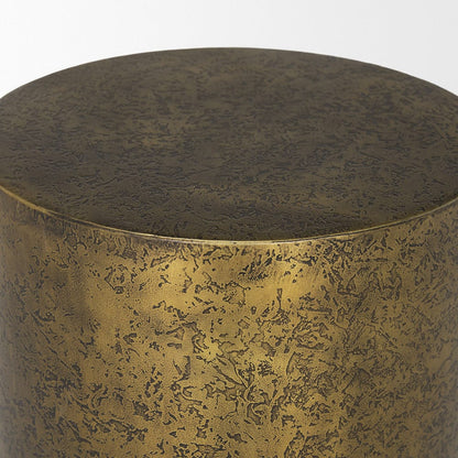 Mercana - Rosh Textured Gold Metal w/ Acid Wash Accent Table - 70741 view 4