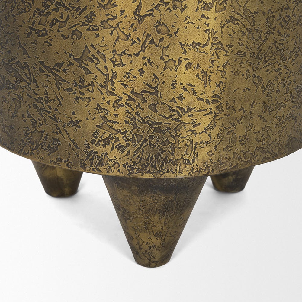 Mercana - Rosh Textured Gold Metal w/ Acid Wash Accent Table - 70741 view 5