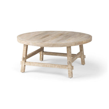Mercana - Rosie 36.0L x 36.0W x 16.0H Round Blonde Wood Coffee Table - 69994 view 1