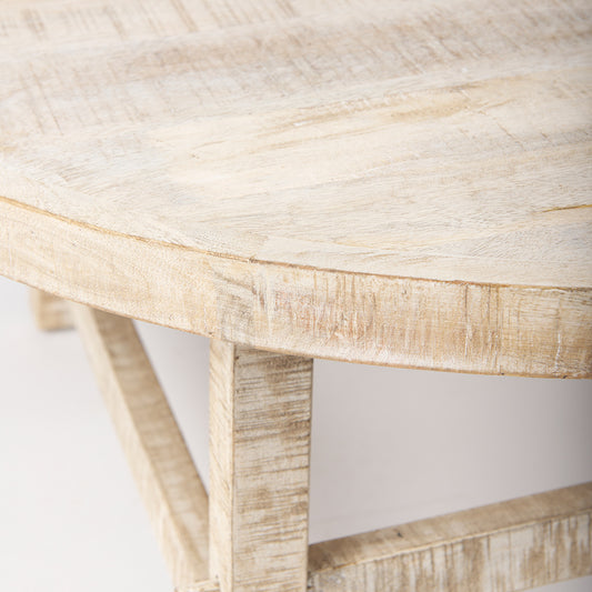 Mercana - Rosie 36.0L x 36.0W x 16.0H Round Blonde Wood Coffee Table - 69994 view 2