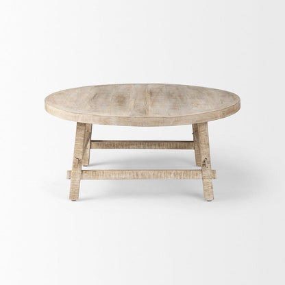 Mercana - Rosie 36.0L x 36.0W x 16.0H Round Blonde Wood Coffee Table - 69994 view 6