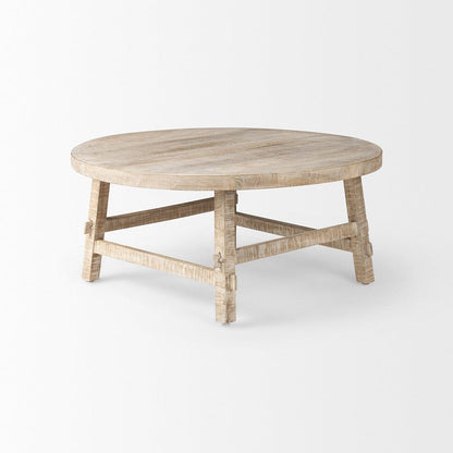 Mercana - Rosie 36.0L x 36.0W x 16.0H Round Blonde Wood Coffee Table - 69994 view 7