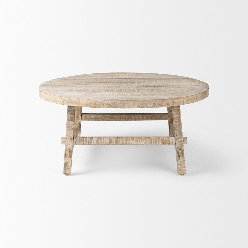 Mercana - Rosie 36.0L x 36.0W x 16.0H Round Blonde Wood Coffee Table - 69994 view 8