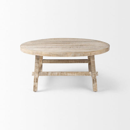 Mercana - Rosie 36.0L x 36.0W x 16.0H Round Blonde Wood Coffee Table - 69994 view 8