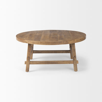 Mercana - Rosie 36.0L x 36.0W x 16.0H Round Medium Brown Wood Coffee Table - 69992 view 6