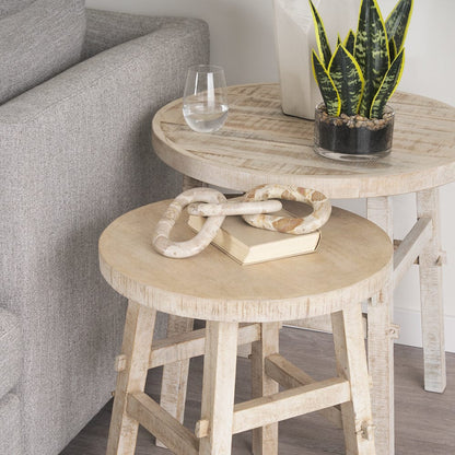 Mercana - Rosie Large Blonde Wood End Table - 70489 view 10