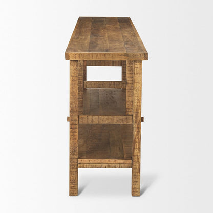 Mercana - Rosie Large Brown Wood Console Table - 70492 view 3