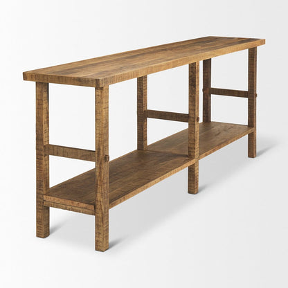 Mercana - Rosie Large Brown Wood Console Table - 70492 view 4