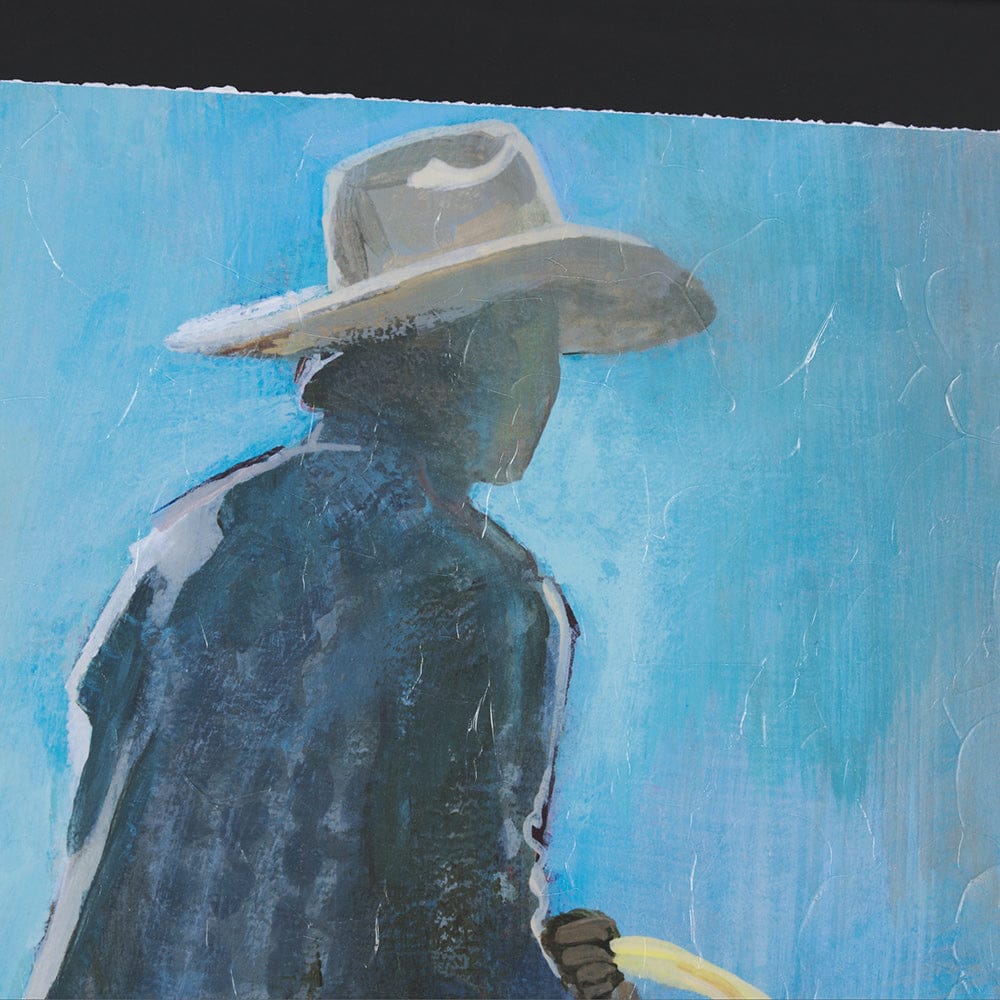 Mercana - Round Up I Cowboy and Horse by Mercana Studio a Hand Embellished Framed Art Print Matted under Glass - 15487 view 7