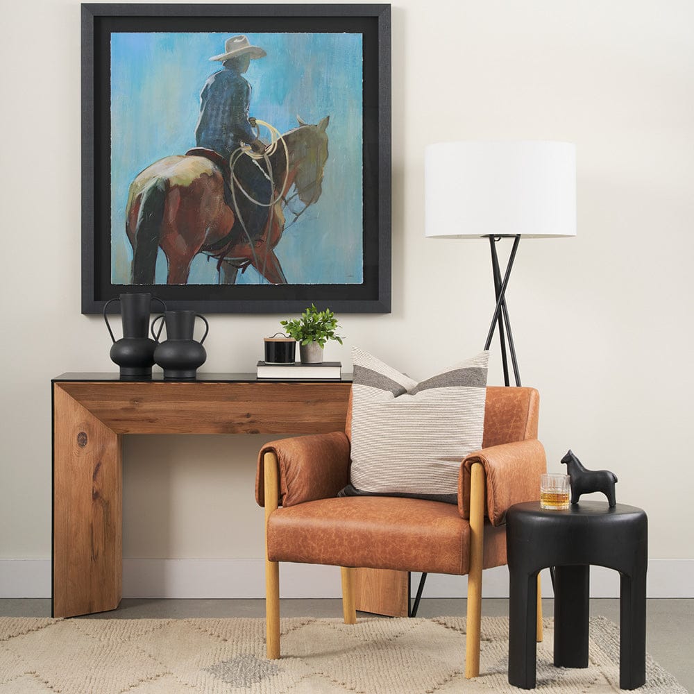 Mercana - Round Up I Cowboy and Horse by Mercana Studio a Hand Embellished Framed Art Print Matted under Glass - 15487 view 8