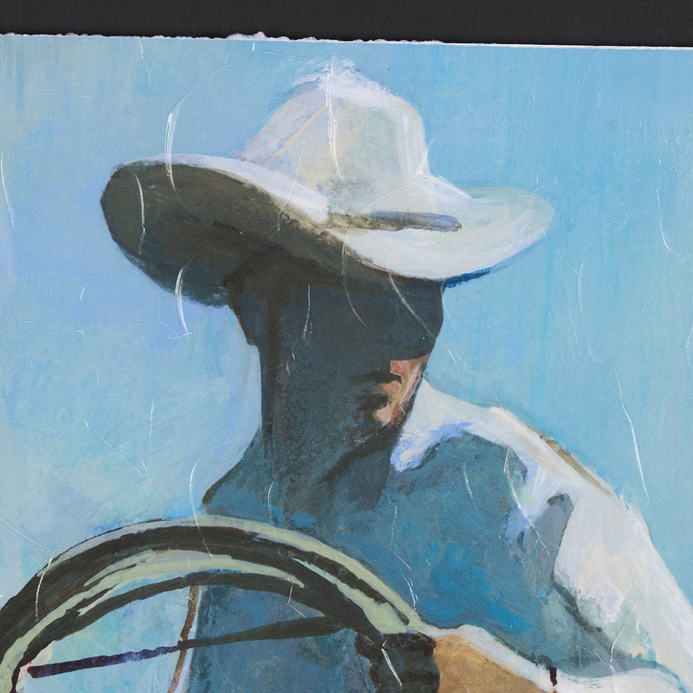 Mercana - Round Up II Cowboy and Horse by Mercana Studio Hand Embellished Framed Art Print Matted under Glass - 15488 view 6