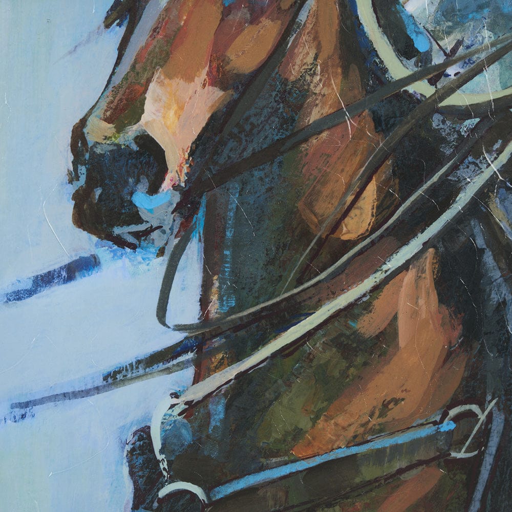 Mercana - Round Up II Cowboy and Horse by Mercana Studio Hand Embellished Framed Art Print Matted under Glass - 15488 view 7