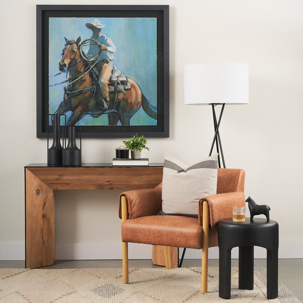 Mercana - Round Up II Cowboy and Horse by Mercana Studio Hand Embellished Framed Art Print Matted under Glass - 15488 view 9