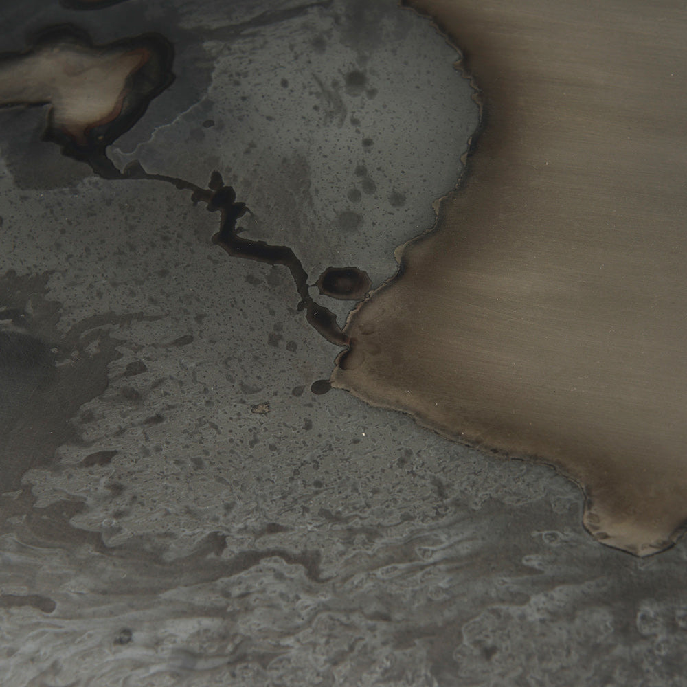 Mercana - Roxdale 48.25L X 27.5W X 18.0H Acid Wash Metal Coffee Table W/ Glass Top - 69261-AB_CLOSEOUT view 8