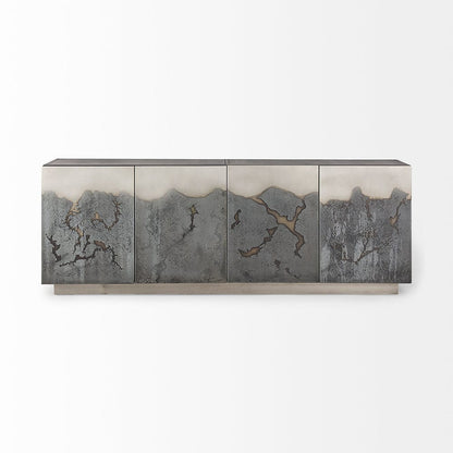 Mercana - Roxdale 82.0L x 18.0W x 29.0H Acid Wash Metal Sideboard - 69260 view 2