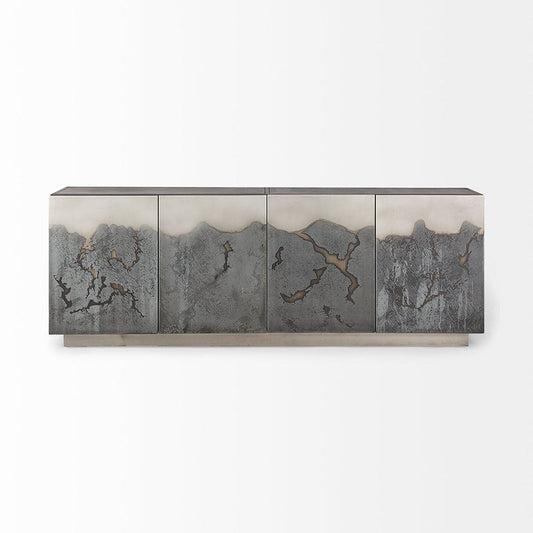 Mercana - Roxdale 82.0L x 18.0W x 29.0H Acid Wash Metal Sideboard - 69260 view 2