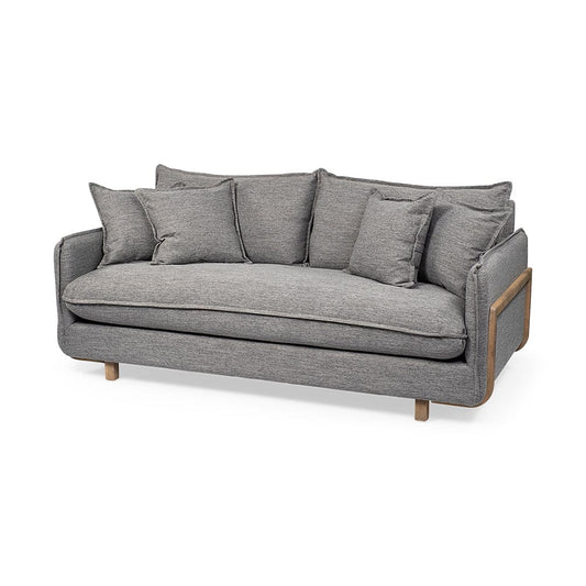 Mercana - Roy I 84" Castlerock Gray Upholstered Three Seater Sofa - 68711_CLOSEOUT view 1