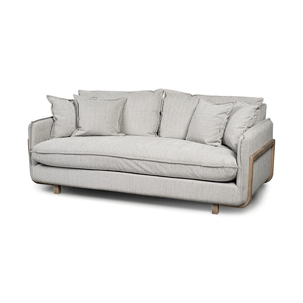 Mercana - Roy I 84" Frost Gray Upholstered Three Seater Sofa - 68712 view 1