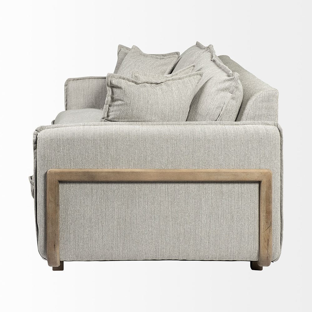 Mercana - Roy I 84" Frost Gray Upholstered Three Seater Sofa - 68712 view 5