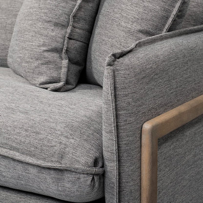 Mercana - Roy II Castlerock Gray Upholstered and Brown Wood Frame Arm Chair - 68715_CLOSEOUT view 6