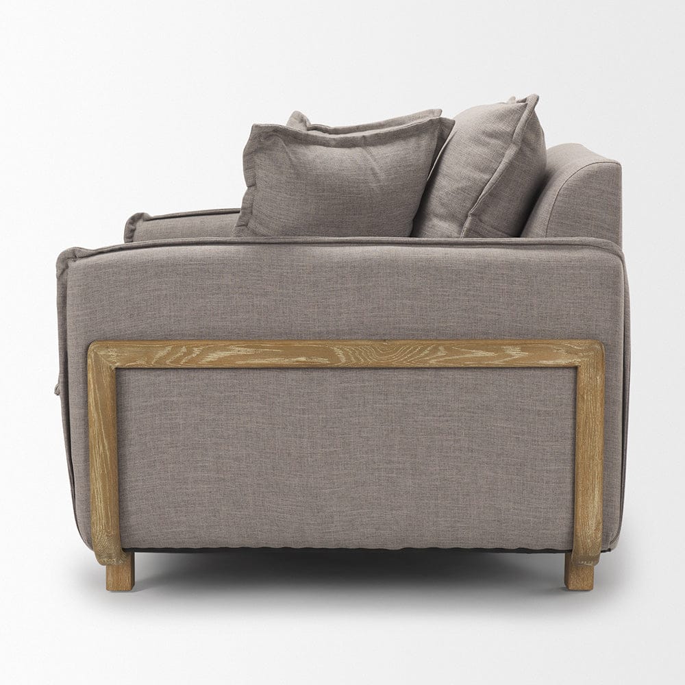 Mercana - Roy II Flint Gray Upholstered and Brown Wood Frame Arm Chair - 68714 view 4