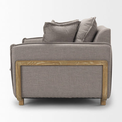 Mercana - Roy II Flint Gray Upholstered and Brown Wood Frame Arm Chair - 68714 view 4