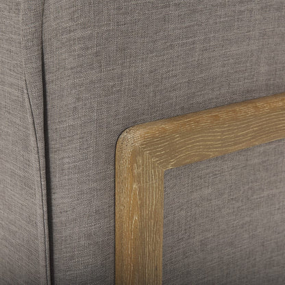 Mercana - Roy II Flint Gray Upholstered and Brown Wood Frame Arm Chair - 68714 view 11