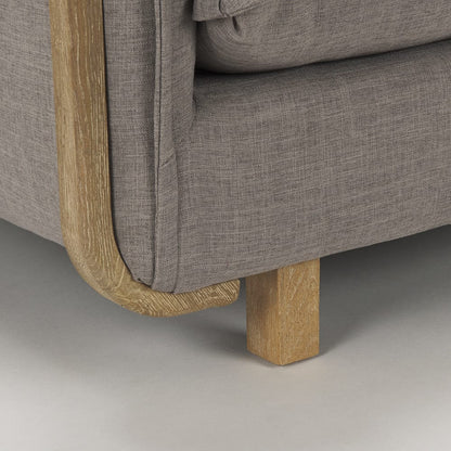 Mercana - Roy II Flint Gray Upholstered and Brown Wood Frame Arm Chair - 68714 view 12