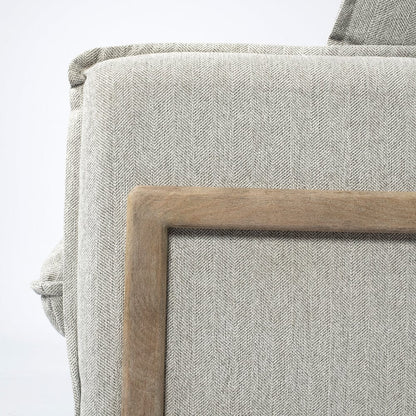 Mercana - Roy II Frost Gray Upholstered and Brown Wood Frame Arm Chair - 68716 view 9